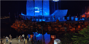 北海海丝首港网格屏390平方