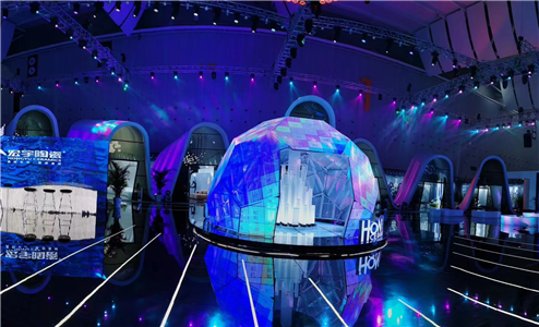 广东佛山潭洲国际会展中心52平方米足球透明屏